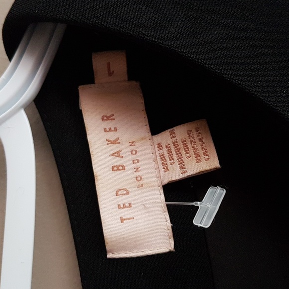 TED BAKER Black Emorly Dress with Side Bows Size 1 - Picture 9 of 10